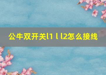 公牛双开关l1 l l2怎么接线